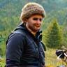 Alistair Duncan with his dog on a hike